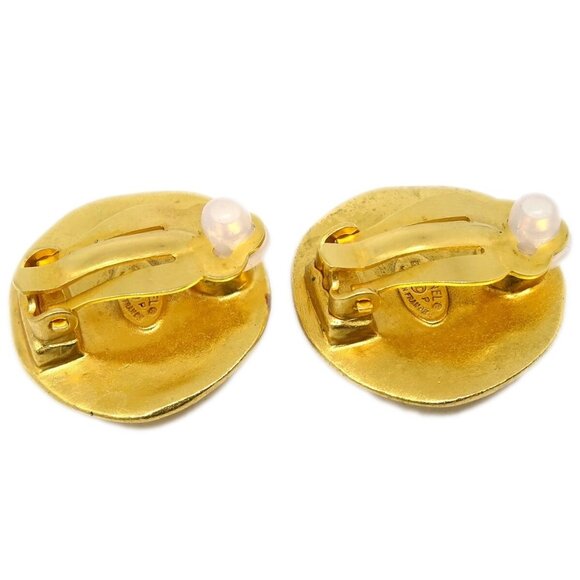 Chanel Gold Button Earrings Clip-On - Picture 2 of 4